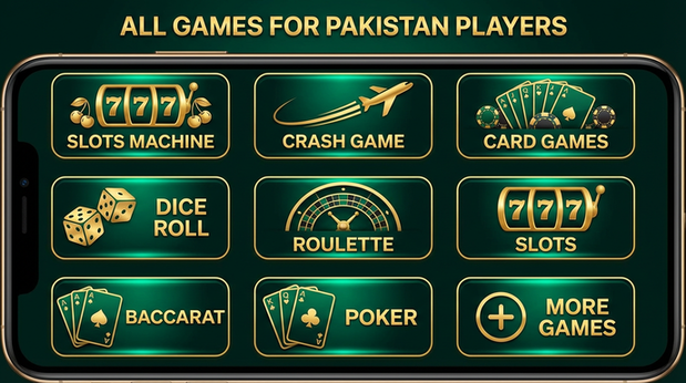Main screen of Bet786pk games page for PK players